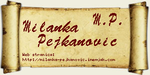 Milanka Pejkanović vizit kartica